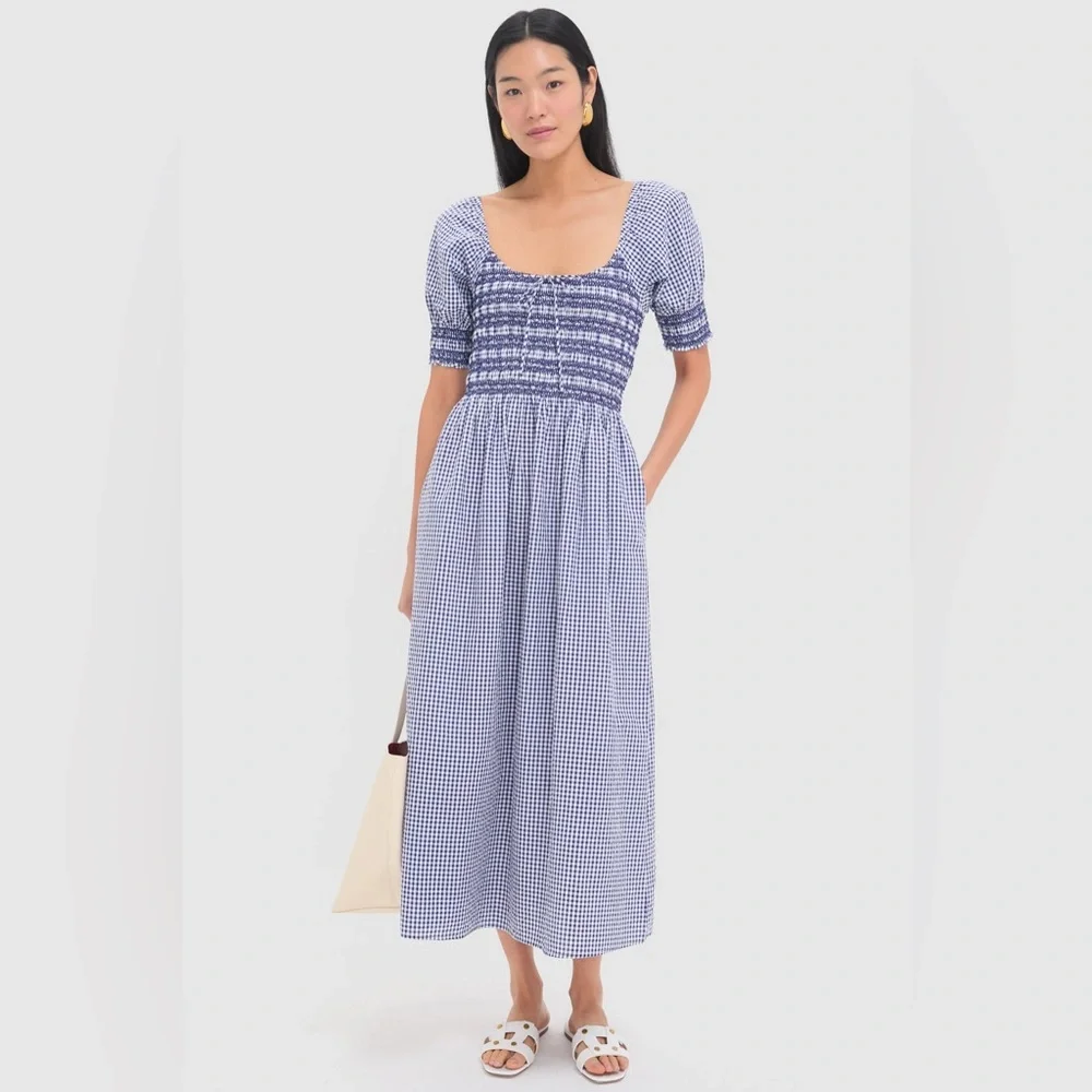 Hill House Home Navy Gingham Madeline Nap Dress - Picture 1 of 9